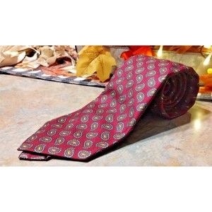 Vintage Robert talbott J. Kleinbauer Paisley Tie Teal 100% Silk Handmade